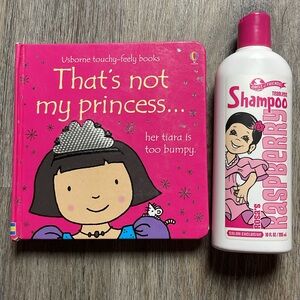 Bundle of Raspberry Tearless Shampoo + That’s Not My Princess Touchy-Feely Book